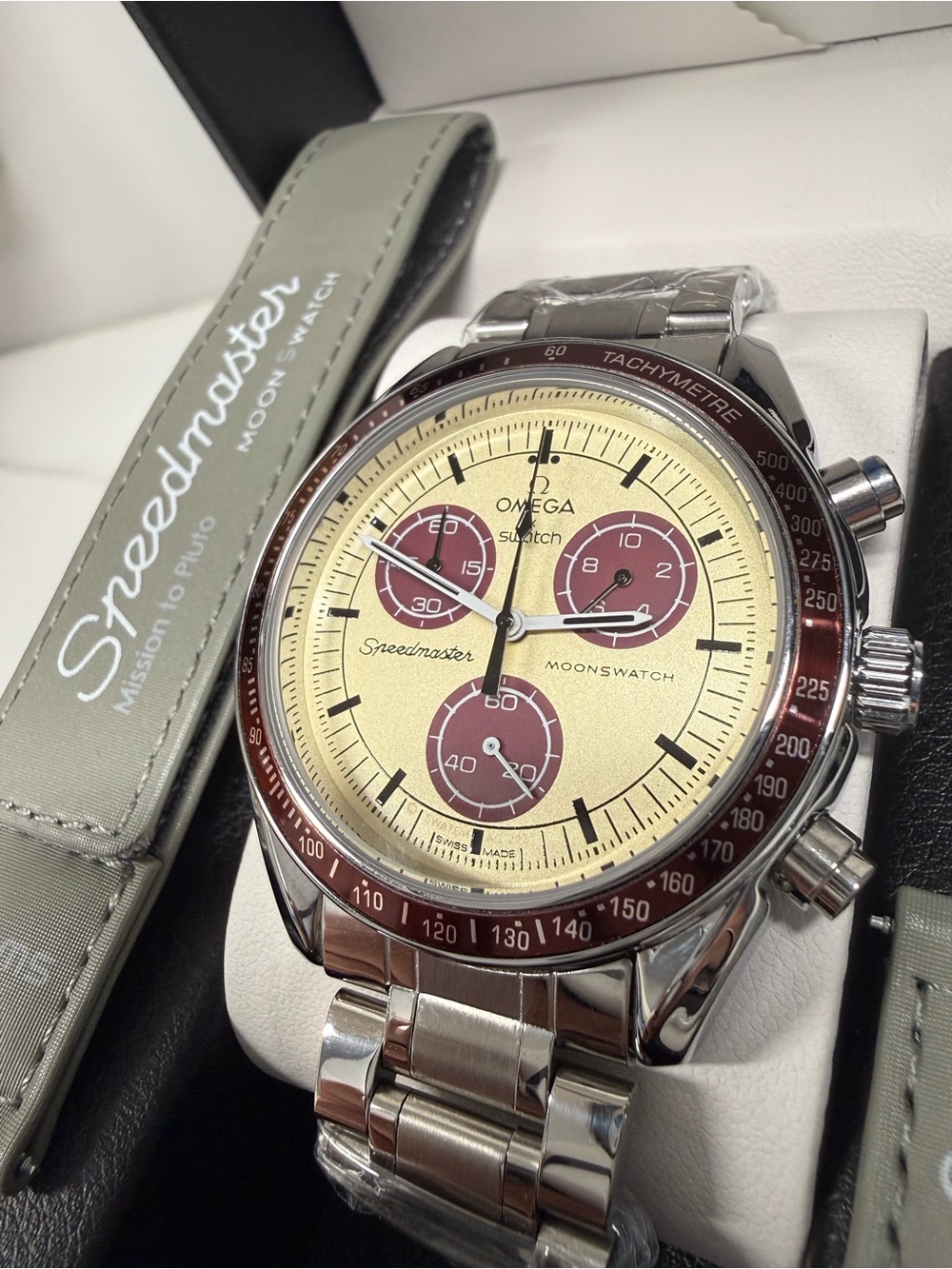 MoonSwatch MOD Mission to Pluto on Stainless Steel Watch